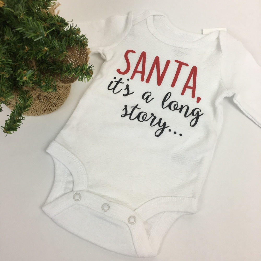 "Santa, it's a long story..." Christmas Bodysuit